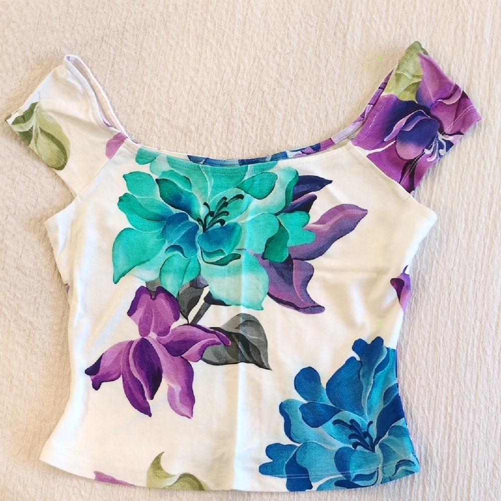 Maeve by Anthropologie Floral Off-Shoulder Top Size M